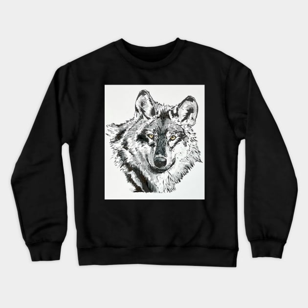 Wolf Crewneck Sweatshirt by ElizaC